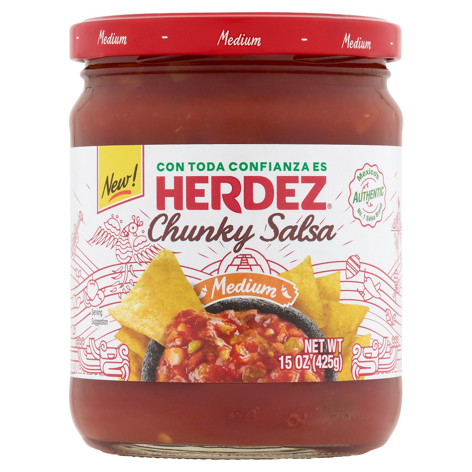 Herdez Medium Chunky Salsa, 15 oz