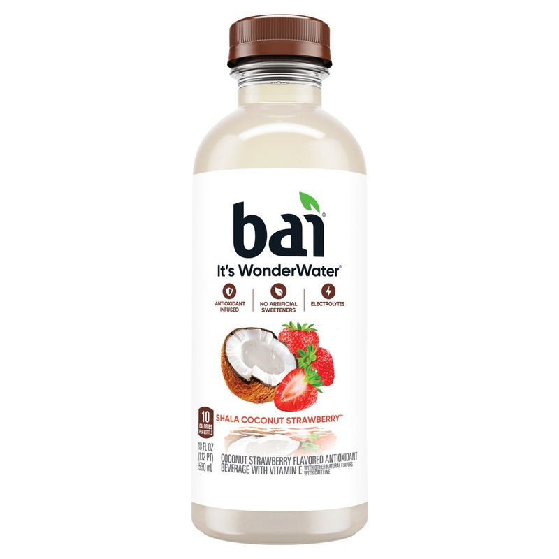Bai It's WonderWater Shala Coconut Strawberry Flavored Antioxidant Beverage, 18 fl oz