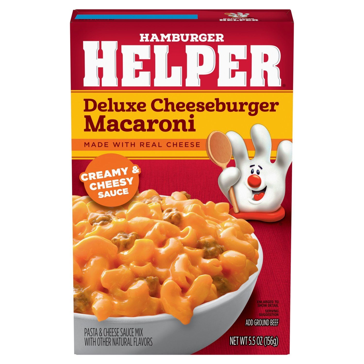 Hamburger Helper Deluxe Cheeseburger Macaroni Pasta &amp; Cheese Sauce Mix, 5.5 oz