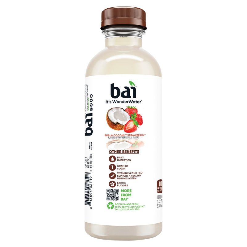Bai It's WonderWater Shala Coconut Strawberry Flavored Antioxidant Beverage, 18 fl oz