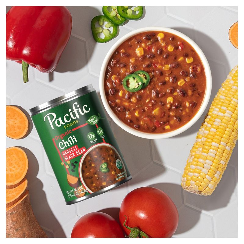 Pacific Foods Organic Harvest Black Bean Chili, 16.5 oz