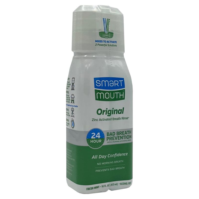 SmartMouth Fresh Mint Original Zinc Activated Breath Rinse, 16 fl oz