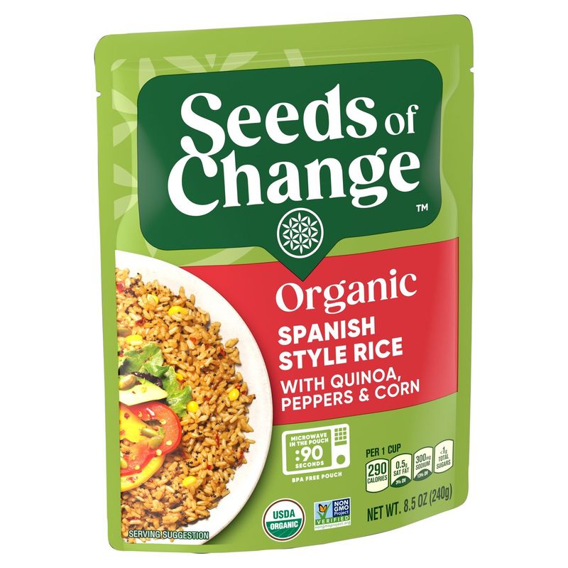 Seeds of Change Organic Spanish Style Rice with Quinoa, Peppers &amp; Corn, 8.5 oz