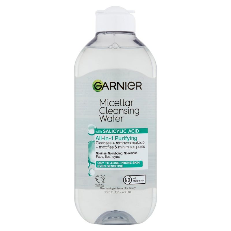 Garnier All-in-1 Purifying Micellar Cleansing Water with Salicylic Acid, 13.5 fl oz