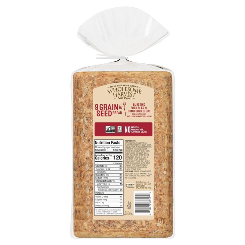 Wholesome Harvest 9 Grain &amp; Seed Bread, 24 oz