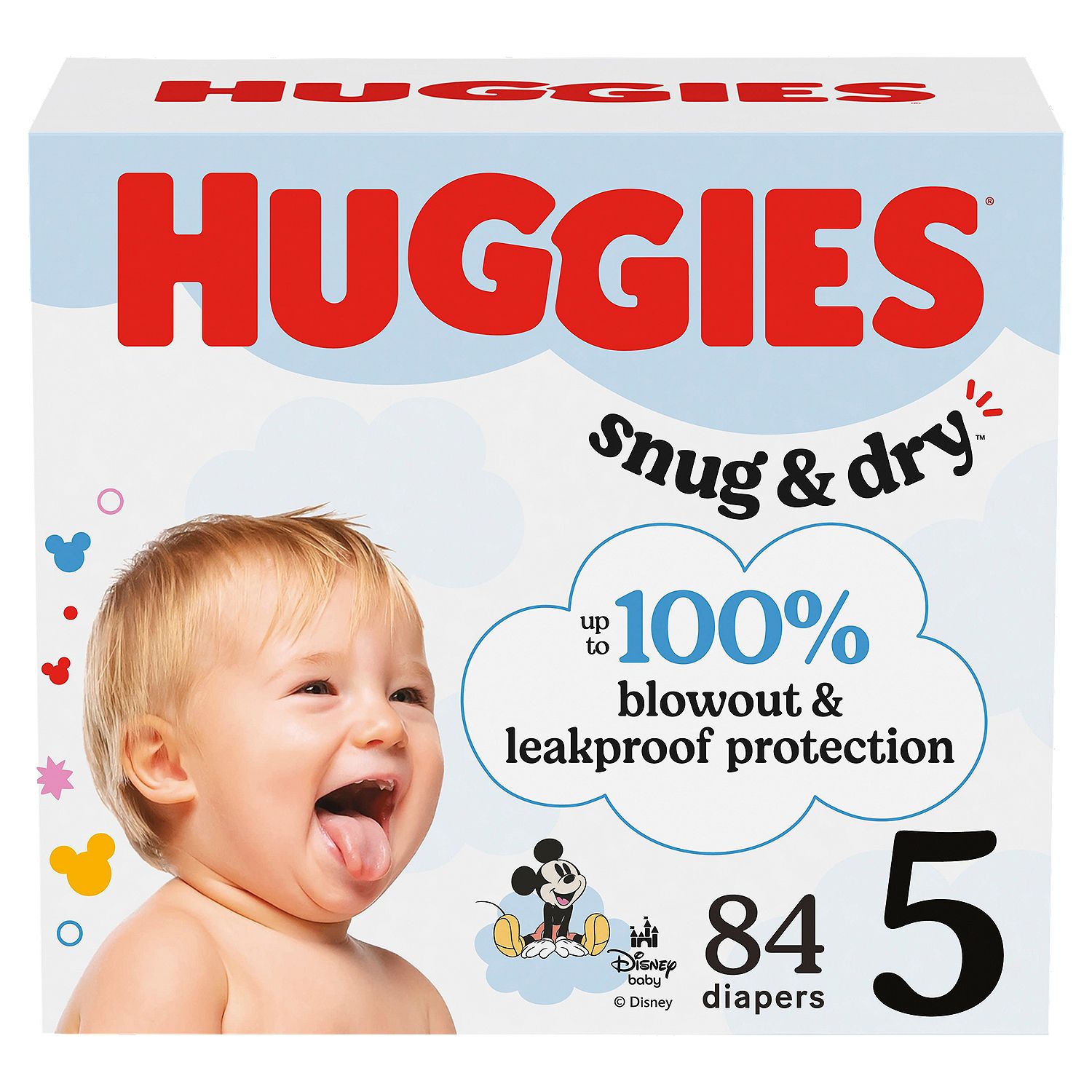 Huggies Snug &amp; Dry Diapers, Size 5, Over 27 lb, 84 count