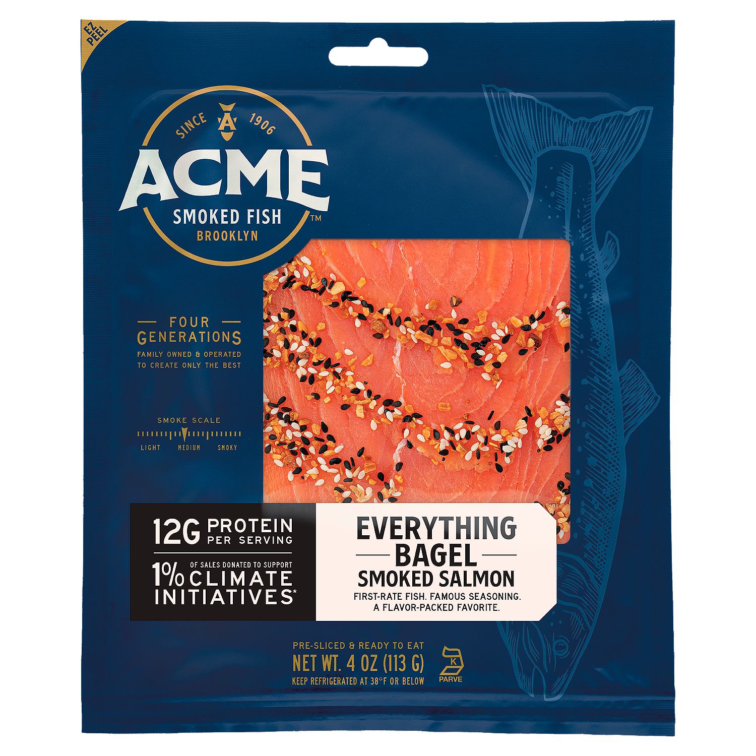 Acme Smoked Fish Everything Bagel Smoked Salmon, 4 oz