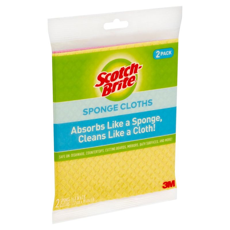 Scotch-Brite® Sponge Cloth, 2/Pack