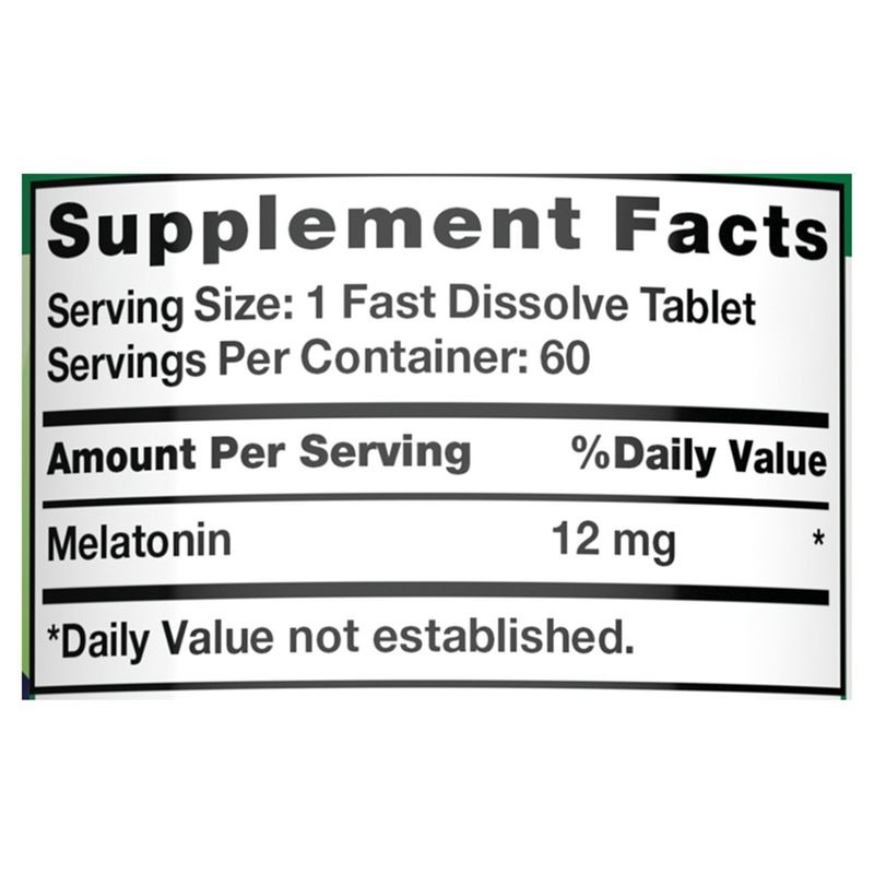 Nature's Truth Fast Dissolve Natural Berry Flavor Melatonin Dietary Supplement, 60 count
