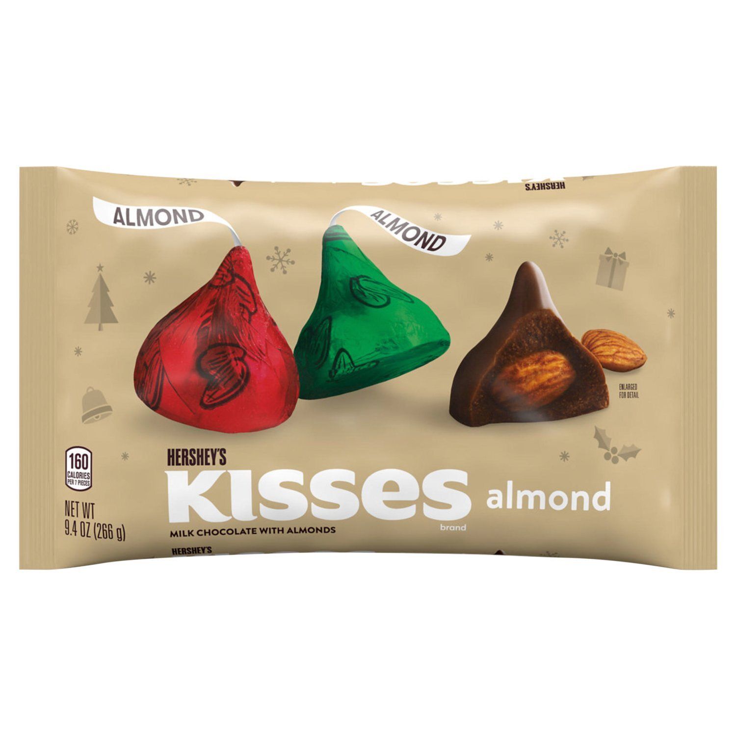 Hershey's Kisses Milk Chocolate with Almonds, 9.4 oz