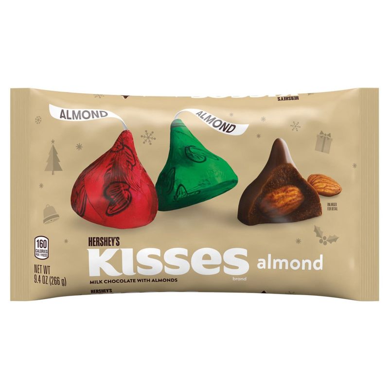 Hershey's Kisses Milk Chocolate with Almonds, 9.4 oz
