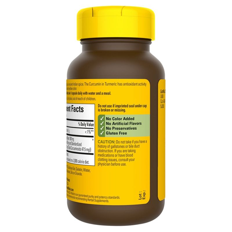 Nature Made Turmeric 500 mg Capsules, 60 Count