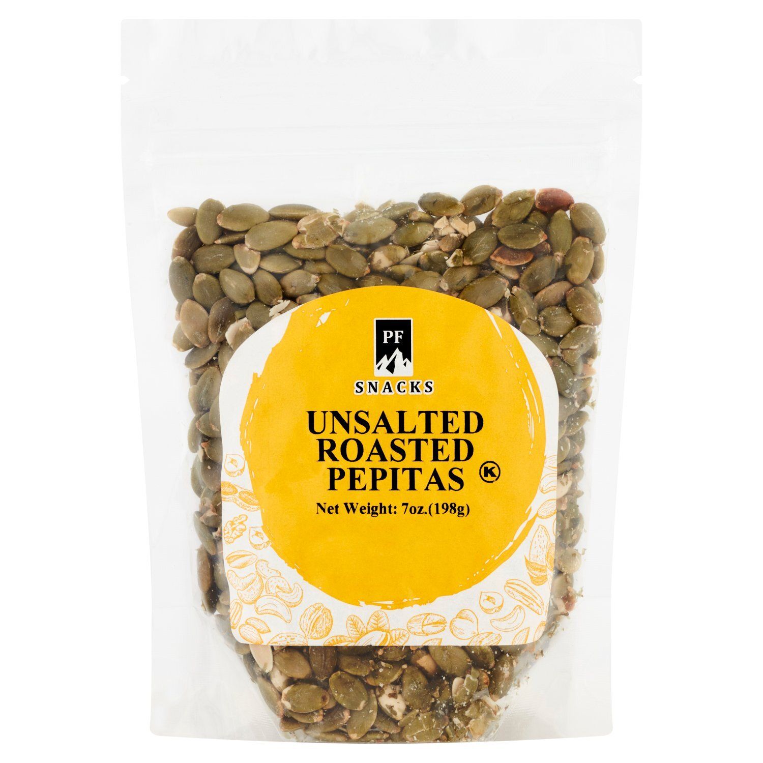 PF Snacks Unsalted Roasted Pepitas, 7 oz