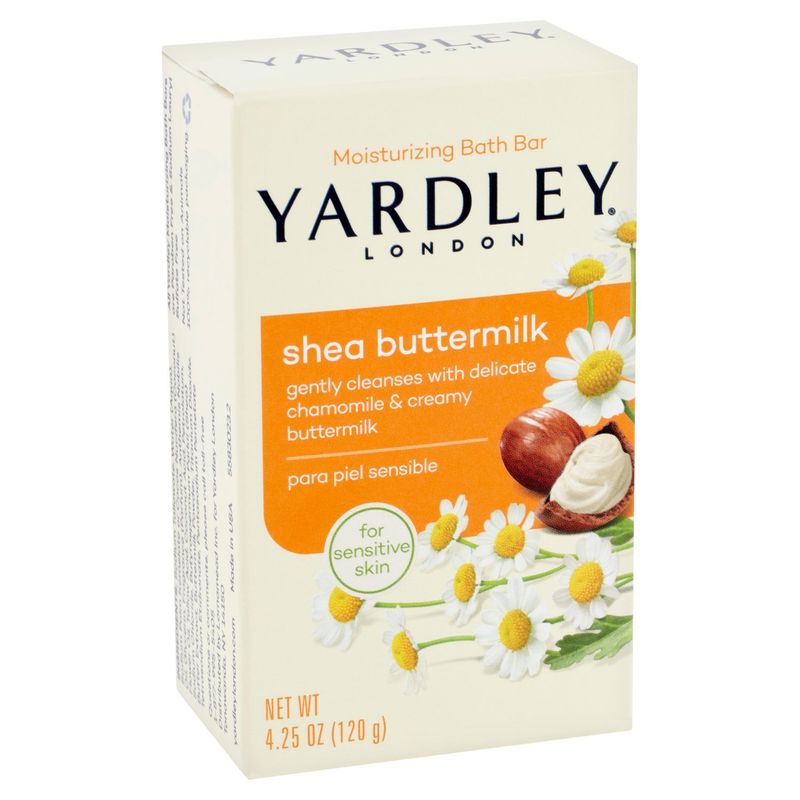 Yardley London Shea Buttermilk Moisturizing Bath Bar, 4.25 oz