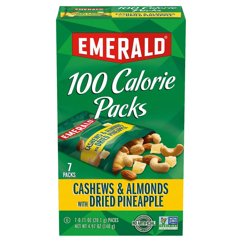 Emerald Cashews &amp; Almonds with Dried Pineapple, 0.71 oz, 7 count