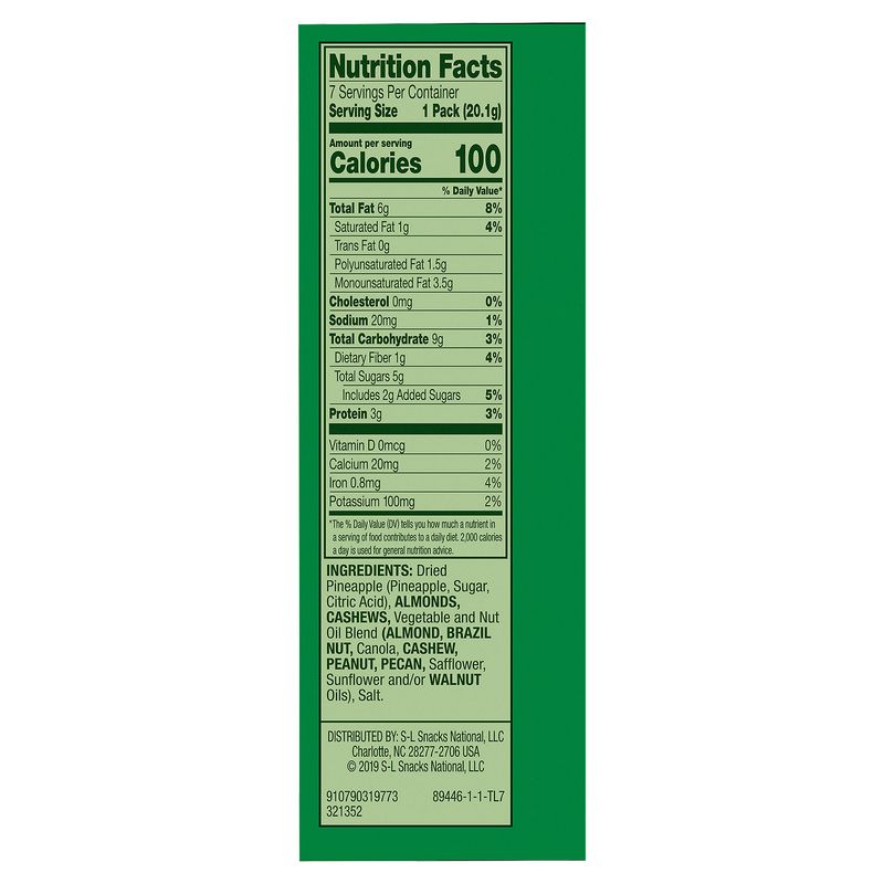 Emerald Cashews &amp; Almonds with Dried Pineapple, 0.71 oz, 7 count