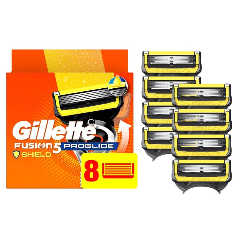 Gillette Fusion 5 Proglide Shield Defense Cartridges Value Pack, 8 count