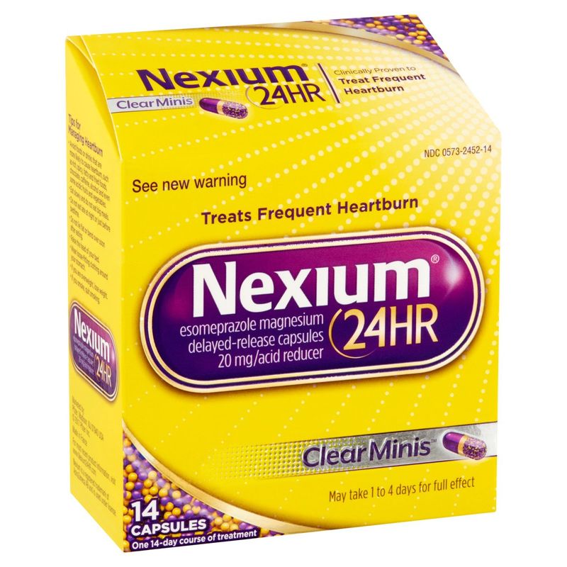 Nexium 24hr Clear Minis Esomeprazole Magnesium Delayed-Release Capsules, 20 mg, 14 count