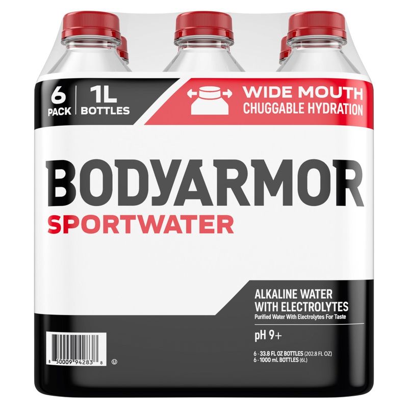 BodyArmor SportWater Alkaline Water pH 9+ Sport Drinks, 1.59 gal, 6 count