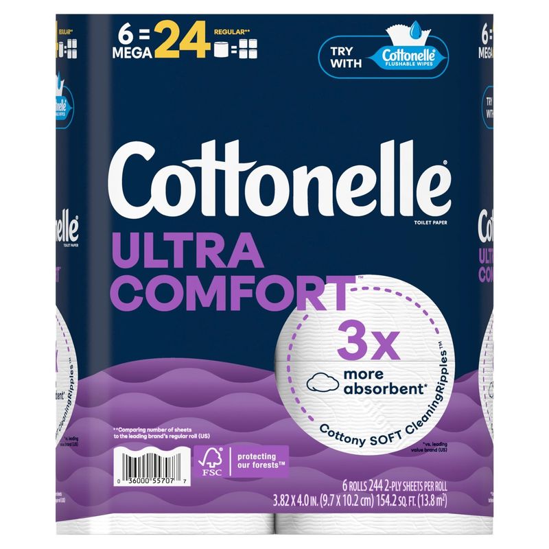 Cottonelle Ultra Comfort Toilet Paper, 6 count