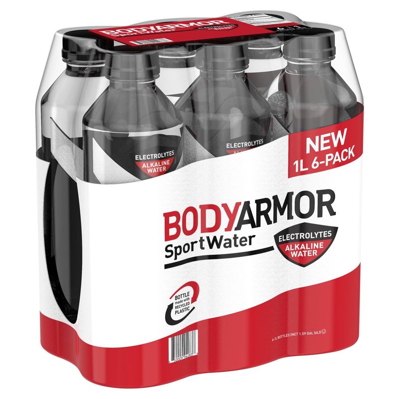 BodyArmor SportWater Alkaline Water pH 9+ Sport Drinks, 1.59 gal, 6 count