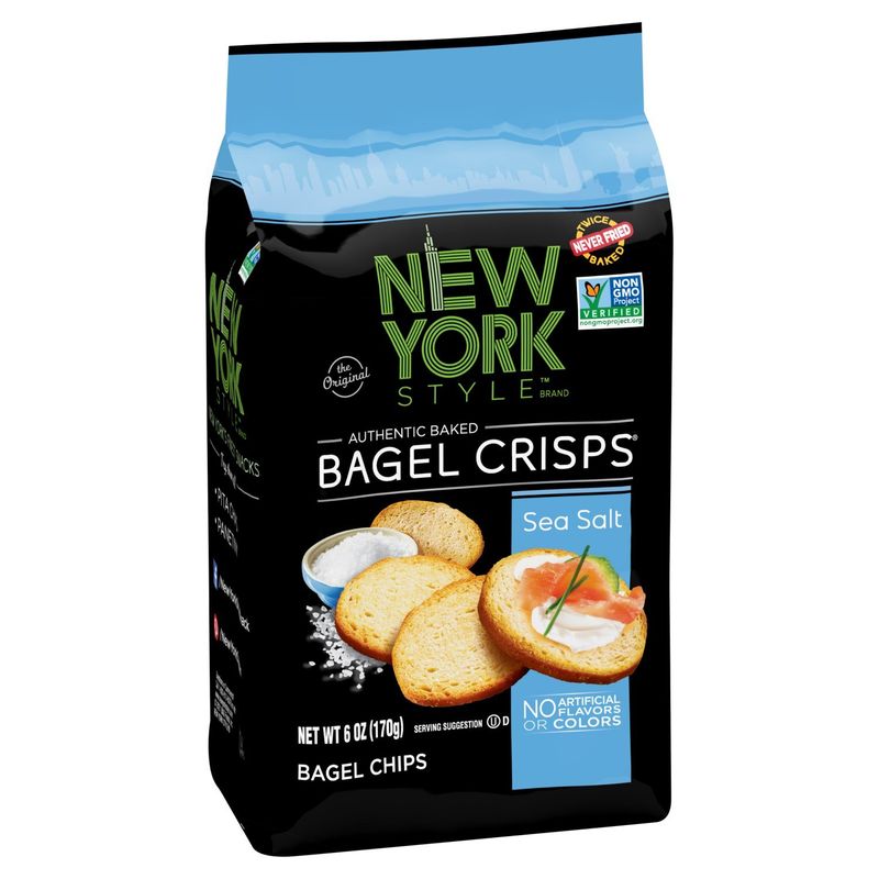 New York Style The Original Authentic Baked Sea Salt Bagel Crisps, 6 oz