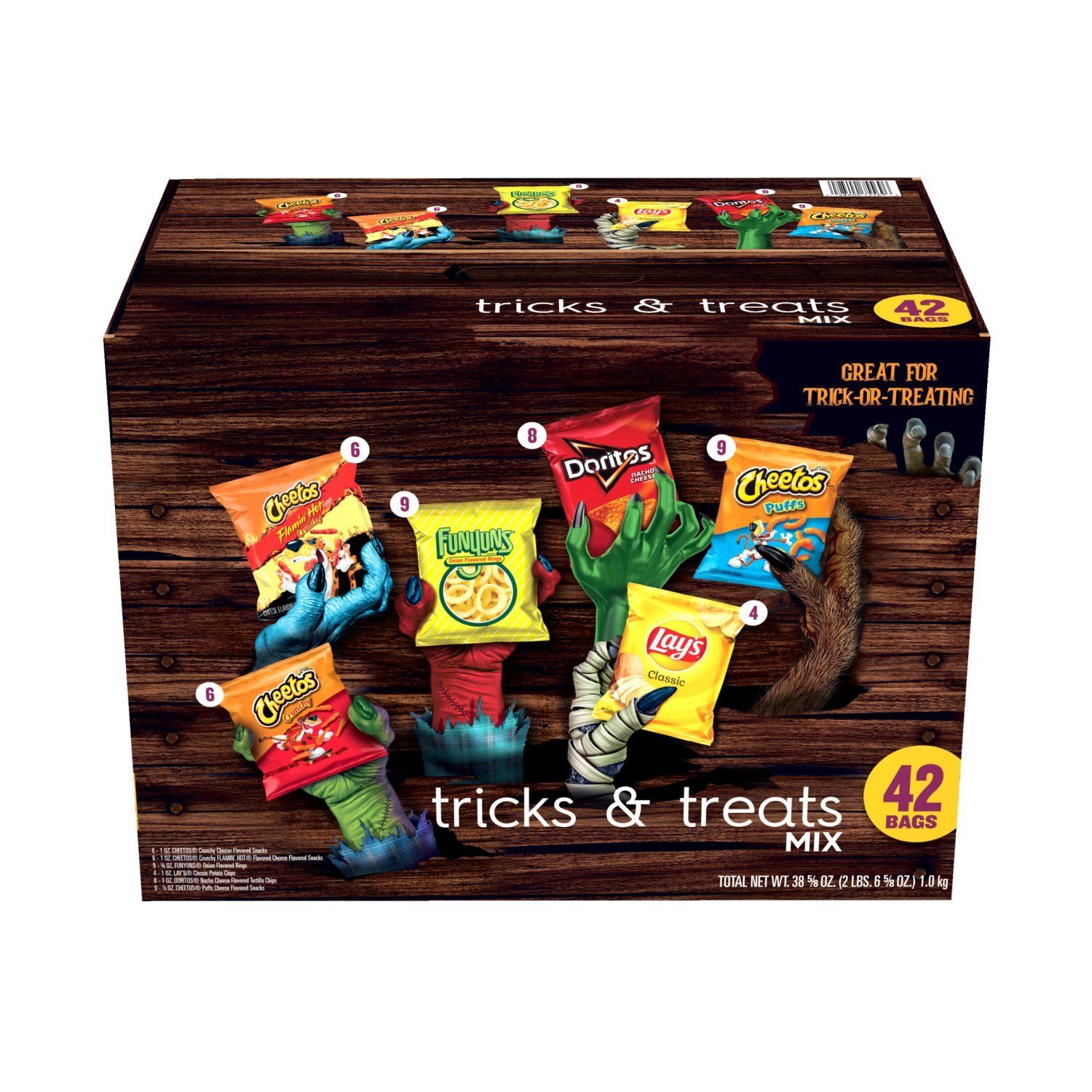 Frito Lay Snacks Tricks And Treats Mix 38 5/8 Oz, 42 Count