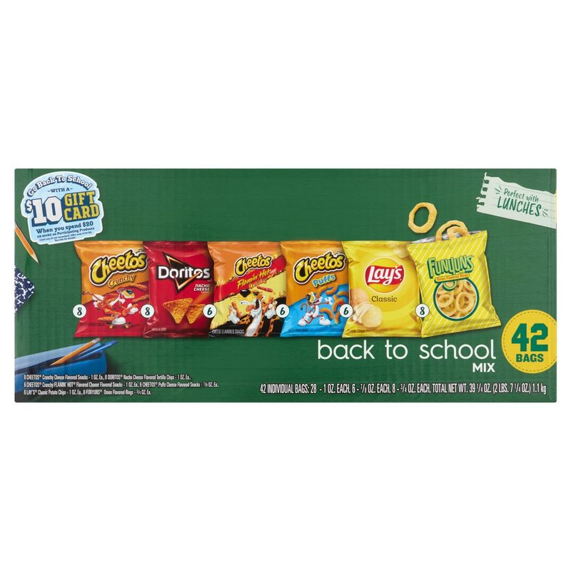 Frito Lay Back to School Mix Snacks, 42 count, 39 ¼ oz