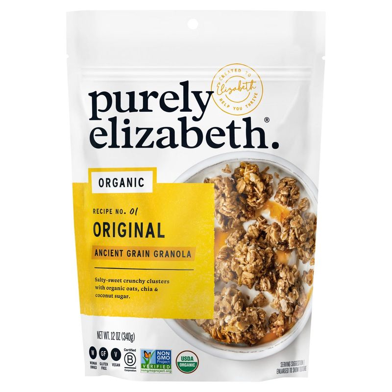 Purely Elizabeth Organic Recipe No. 01 Original Ancient Grain Granola, 12 oz