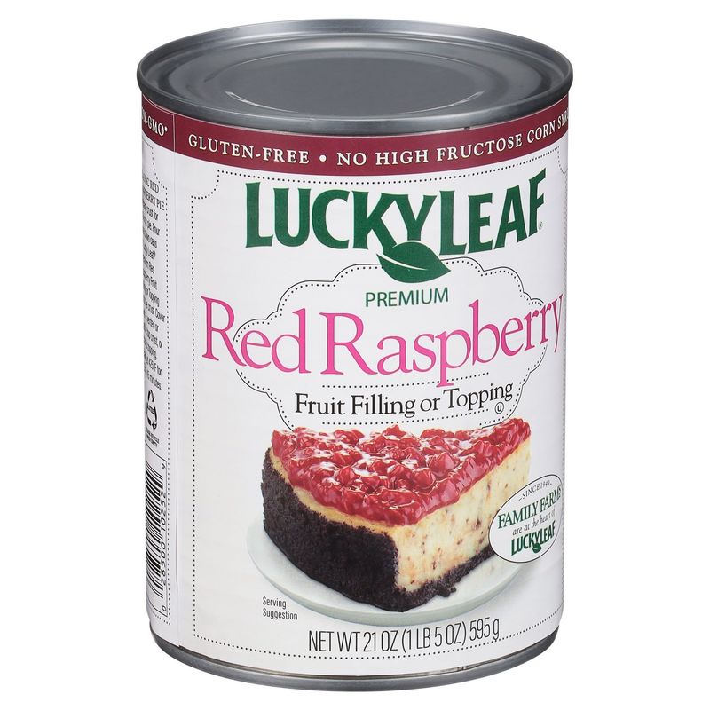 Lucky Leaf Premium Red Raspberry Fruit Filling or Topping, 21 oz