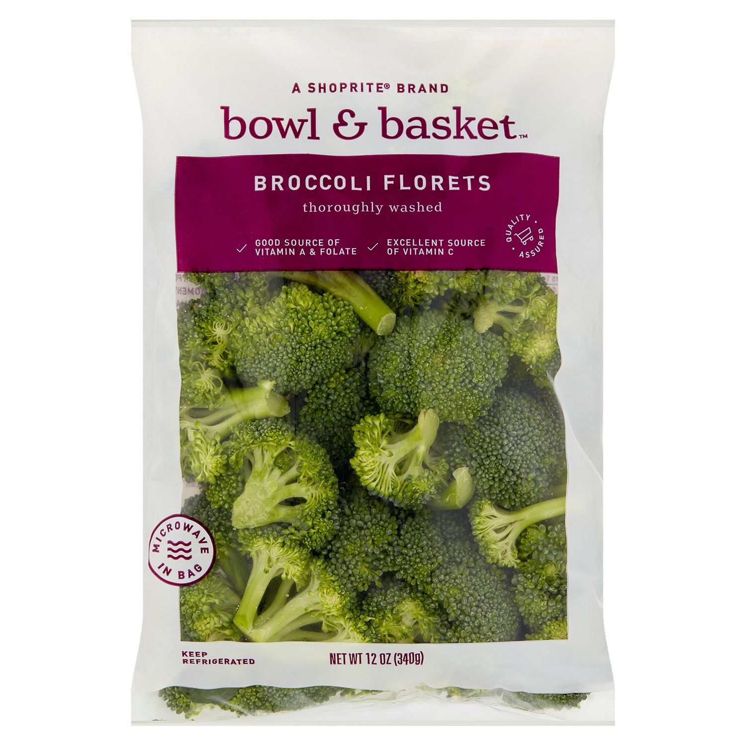 Bowl &amp; Basket Broccoli Florets, 12 oz bag
