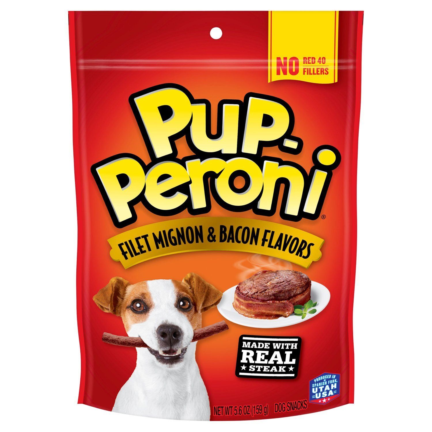 Pup-Peroni Filet Mignon &amp; Bacon Flavors Dog Snacks, 5.6 oz