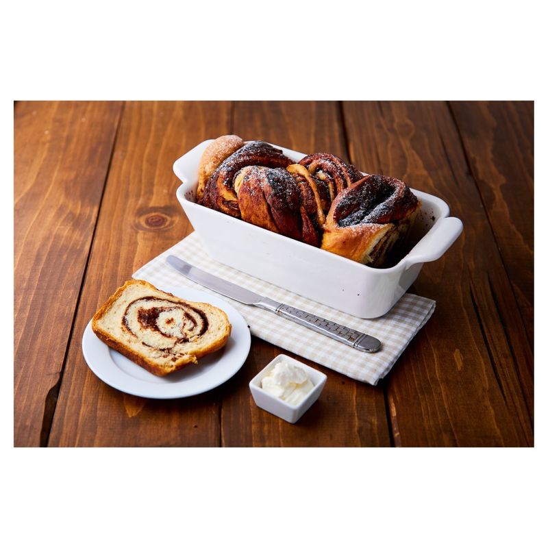 GoodCook Ceramic Stoneware 9x5 inch Loaf Pan, 1.3 quart white