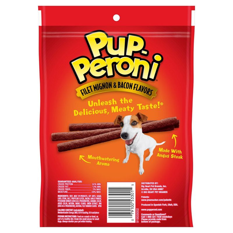 Pup-Peroni Filet Mignon &amp; Bacon Flavors Dog Snacks, 5.6 oz