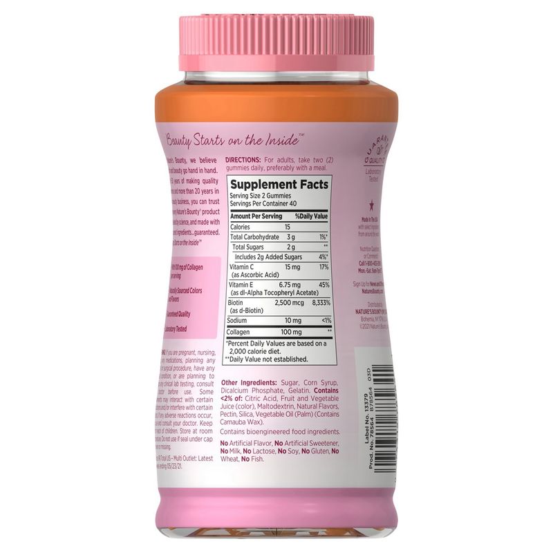 Nature's Bounty Optimal Solutions Tropical Citrus Flavored Dietary Supplement, 100 mg, 80 count