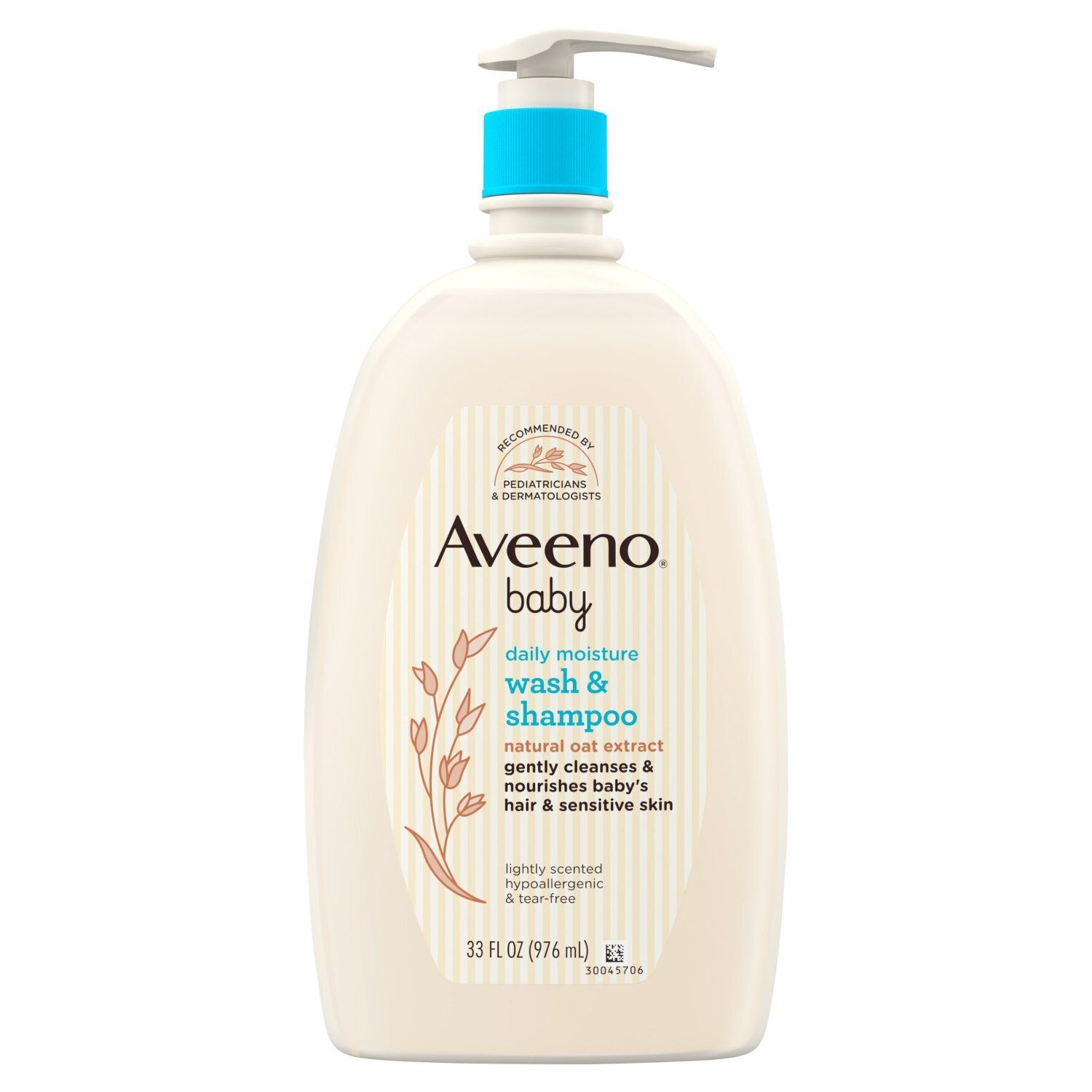 Aveeno Baby Daily Moisture Wash &amp; Shampoo, 33 fl oz