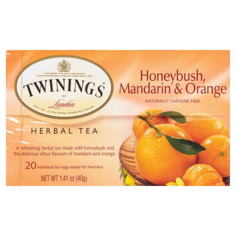 Twinings Honeybush, Mandarin &amp; Orange Flavoured Herbal Tea Bags, 20 count, 1.41 oz