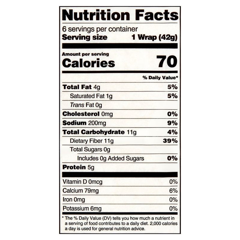 Toufayan Bakeries Keto Wraps, 6 count, 8.9 oz