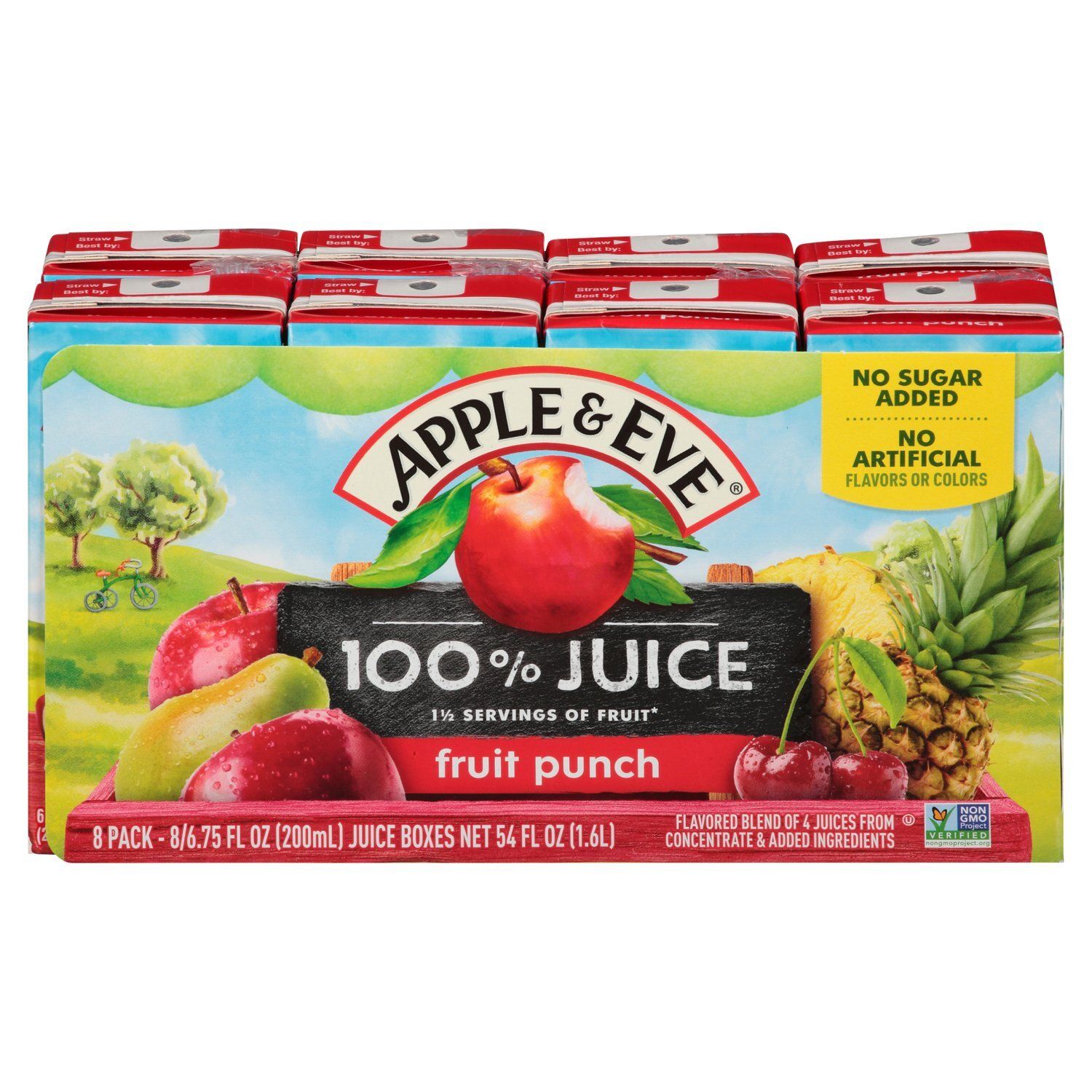 Apple &amp; Eve Fruit Punch 100% Juice, 6.75 fl oz, 8 count