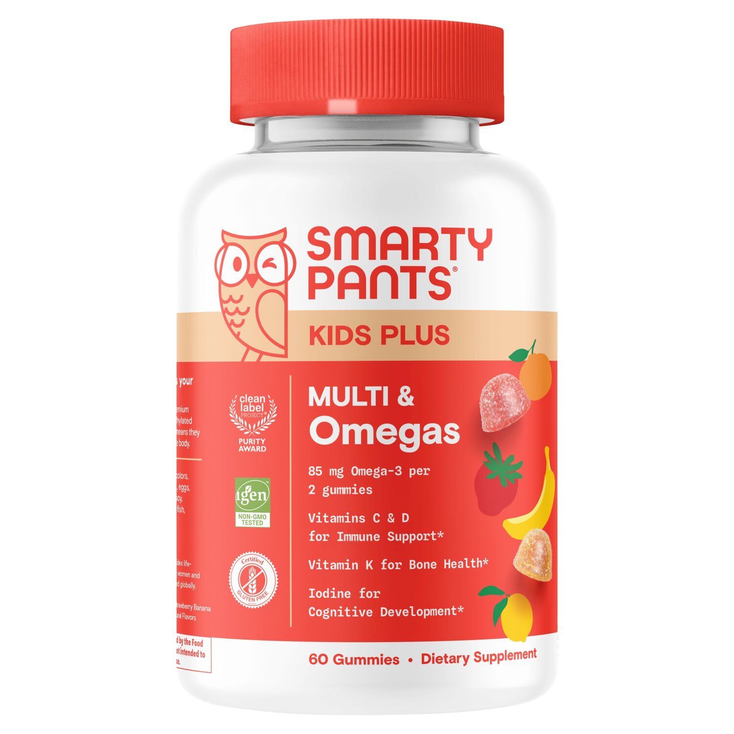 Smarty Pants Kids Plus Multi &amp; Omegas Dietary Supplement, 60 count