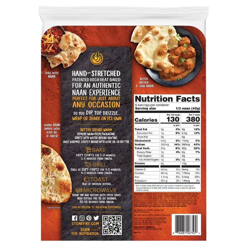 Stonefire Original Naan, 2 count, 8.8 oz