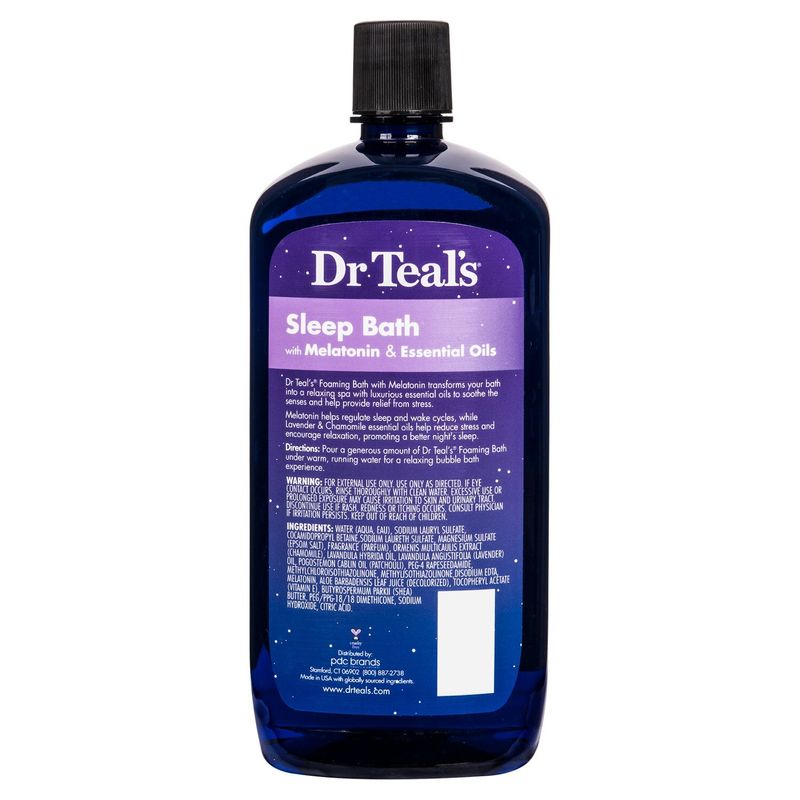 Dr Teal's Sleep Bath Foaming Bath with Pure Epsom Salt, 34 fl oz