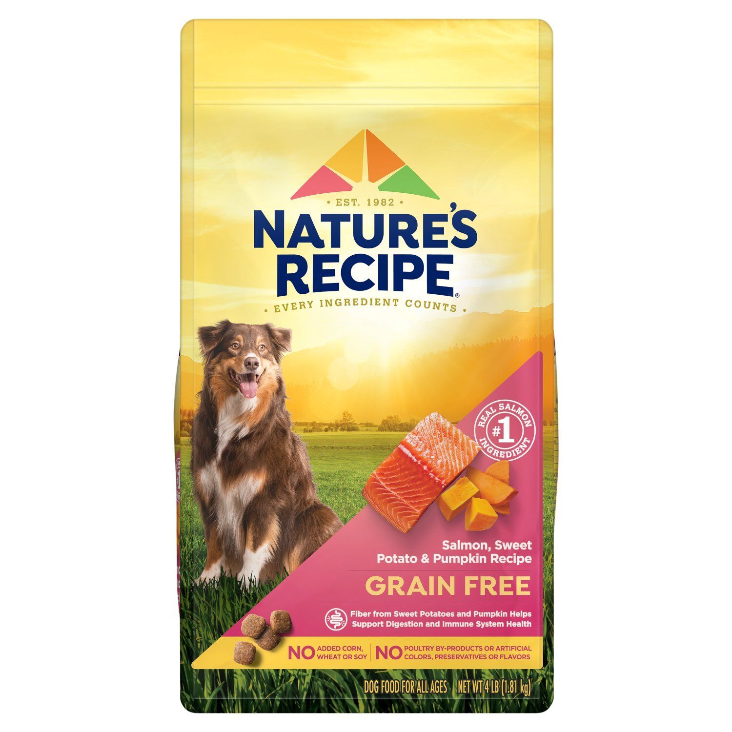 Nature's Recipe Grain Free Dog Food for All Ages, 4 lb