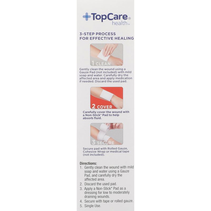 TopCare Non-Stick Pads - Triple Layer All One Size, 10 each