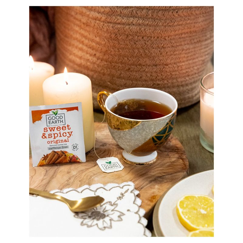 Good Earth Original Sweet &amp; Spicy Flavored Herbal Tea Bags, 18 count, 1.43 oz