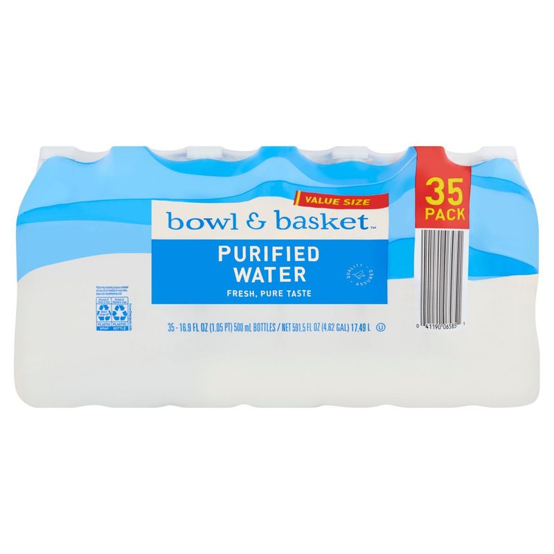 Bowl &amp; Basket Purified Water Value Size, 16.9 fl oz, 35 count