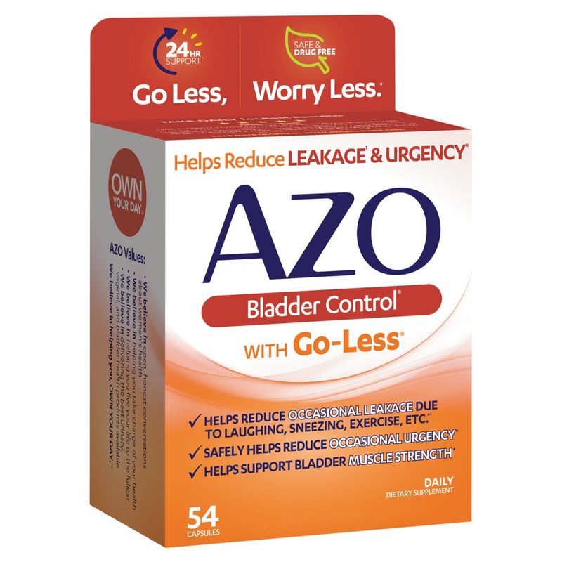 AZO Bladder Control with Go-Less Dietary Supplement, 54 count