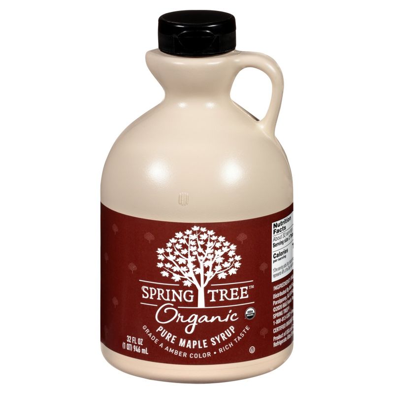 Spring Tree Certified Organic Maple Syrup Dark Color, 32 fl oz