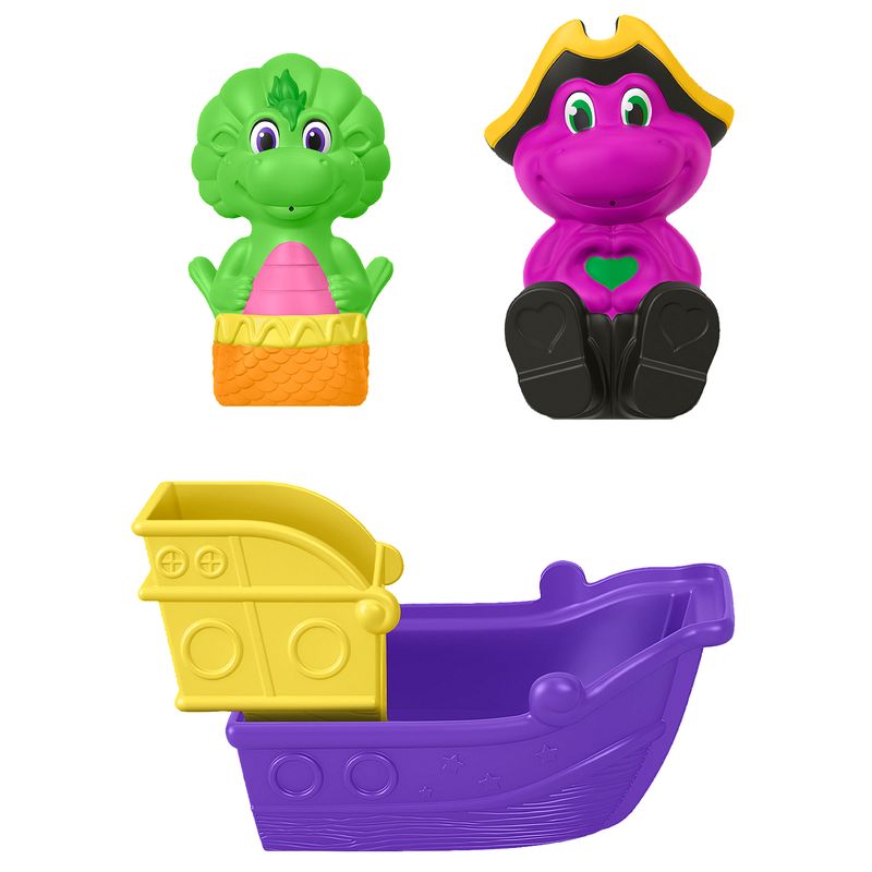 Fisher-Price Barney's World Water Fun Pirate Ship, 4 Piece Set