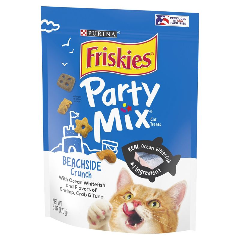 Purina Friskies Party Mix Beachside Crunch Cat Treats, 6 oz